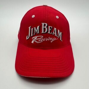 Jim Beam Racing Hat Red Indianapolis 500 2005 Andretti Green Adjustable Cap